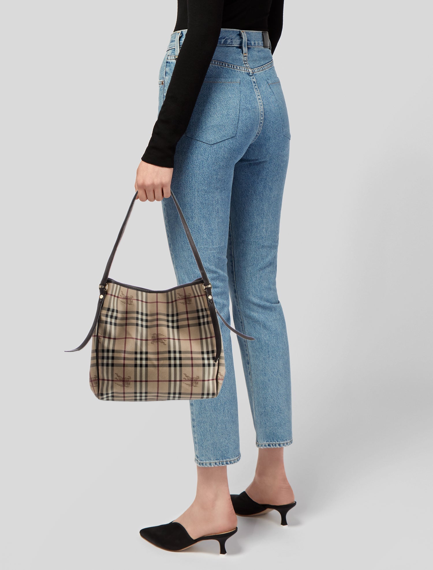Burberry Haymarket Check Hobo